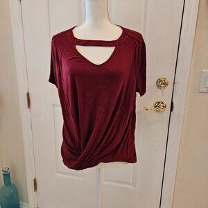 Maurice's 24/7 Burgundy Top